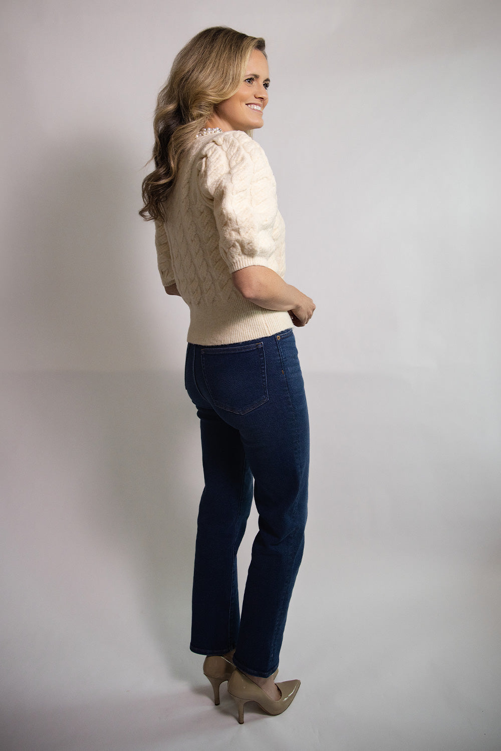 Button Front Cropped Cardigan