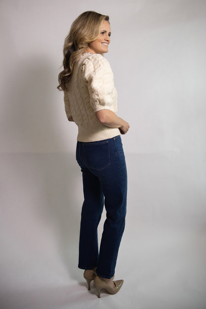 Button Front Cropped Cardigan