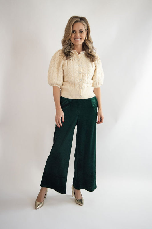 Wide Leg Velvet Pants