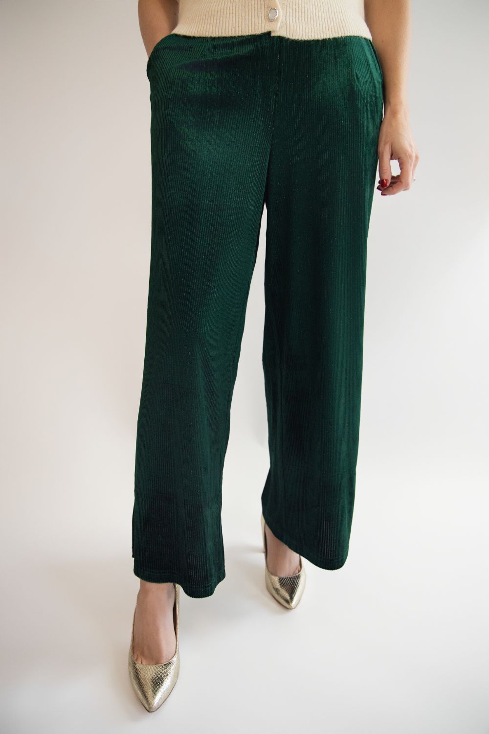 Wide Leg Velvet Pants